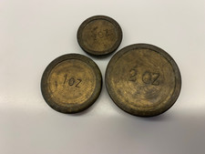 Set of Antique Brass Scale Weights