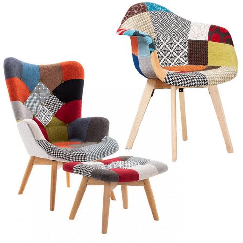 Tulip patchwork tub - patchwork, fabric