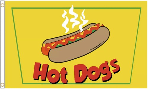 Hot dogs polyester flag - hot,
