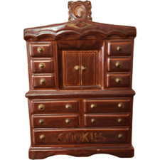 McCoy Cookie Jar with Lid Brown Dresser Chiffonier