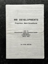 Vintage MB DEVELOPMENTS 1992 Lambretta TV175 PARTS SPARES CATALOGUE Vespa PX150