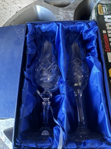 Pair cut glass - pair,