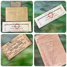 British Rail Vintage Tickets  & Receipts Fare   Llanfair.. & Woodford