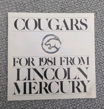 1981 COUGARS LINCOLN MERCURY