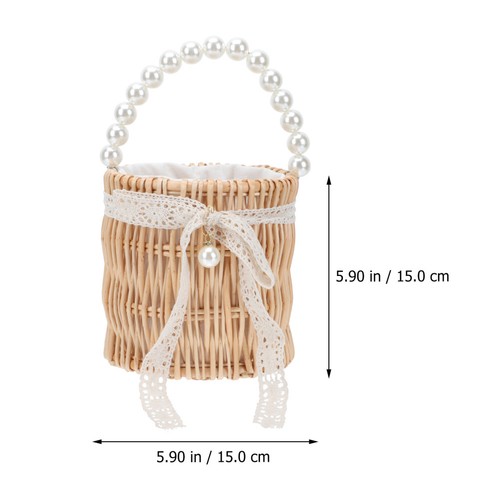 1pc round straw - round, woven