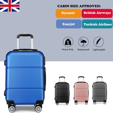 20Inch Small ABS Suitcase 4 Wheels Travel Case Cabin Hand Luggage 55*38*20CM