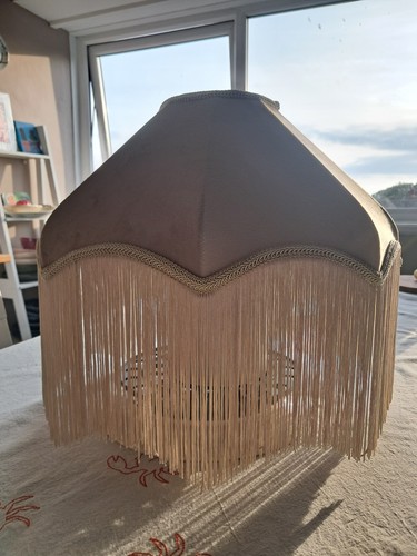 Fringed velvet lamp - m&s, lamp/celing