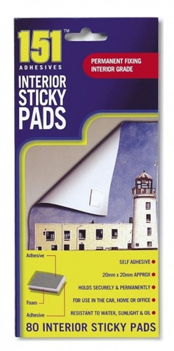 Adhesive interior sticky - interior, pads