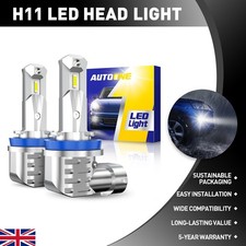 H11 H9 H8 LED Headlight Bulbs Kit High/Low Beam 6000K Super Bright White Lights