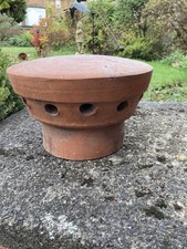 Chimney Pot Insert Bonnet Top Terracotta Gas Vent Cowl. 