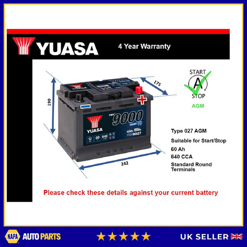 Agm battery fits land - fits,