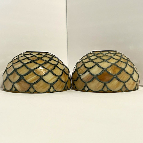 Pair vintage tiffany style - vintage, tiffany-style