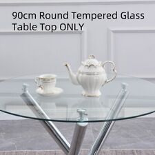 90cm Round Clear Tempered Glass Table Top ONLY ( NO LEGS）