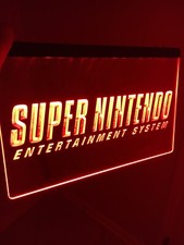Super Nintendo Logo LED light Neon Sign for Game Room,Office,Bar,Man Cave. NEW!