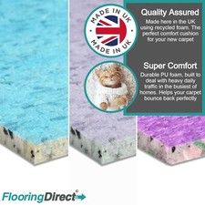 Carpet Underlay Rolls - 8mm 10mm 12mm Thick Foam - Quality Luxury Soft Cushion