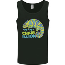 Comma Chameleon Funny Lizard Mens Vest Tank Top