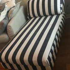 Ikea Karlstad Cover, Add-on Chaise Longue, Rannebo Black/White 301.187.67