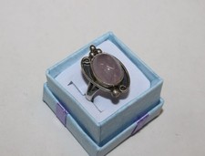 Vintage large sterling silver pink moonstone set ring, size O/P approx. 8.2gms