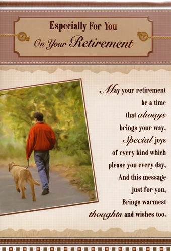 Retirement card male dog - retirement,