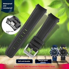 Fluororubber Watch Strap 22mm Quick-Release for IWC Aquatimer IW356802 376705