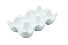 Egg Holder Tray White Ceramic