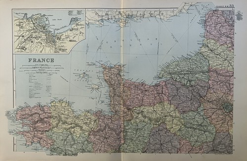 1893 north west france - north, with