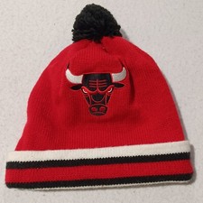 Chicago Bulls Mitchell & Ness Knitted Warm Stocking Cap Hat Top Red Black 2012