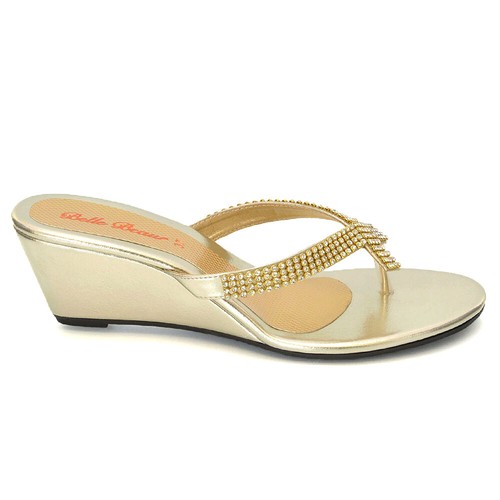 Womens diamante wedge heel - diamante,