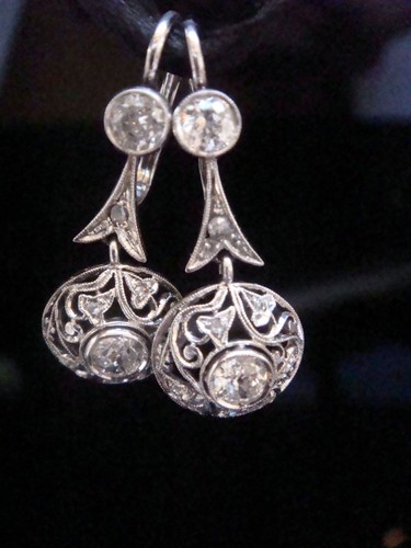 Edwardian 18ct white gold - edwardian,