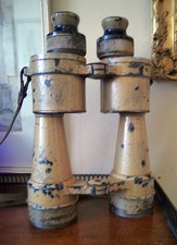 VINTAGE WW2 HUET PARIS BINOCULARS  10 X 50  DIENSTOGLAS  830 NORTH AFRICA COLOUR