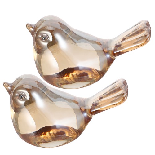 Pcs blown glass birds - pcs,