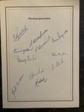 Cricket - 11 Northamptonshire autographs 1954