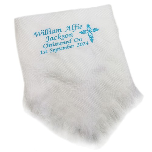 Personalised baby shawl large - baby,
