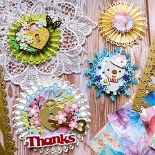 Rosette Metal Cutting Dies Scrapbooking Stencil Embossing Card Making DIY Crafts