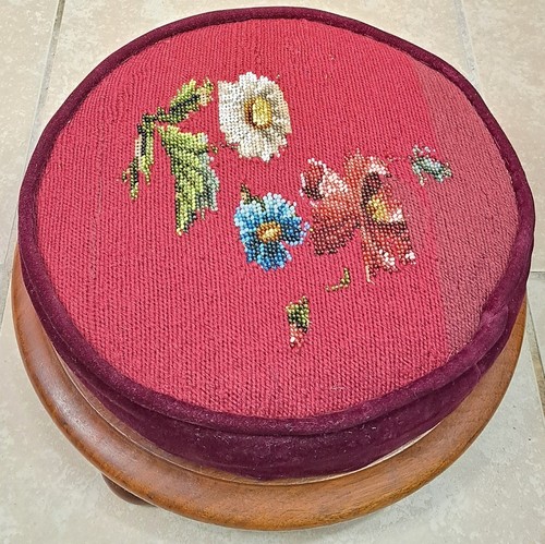 Antique victorian footstool - antique,