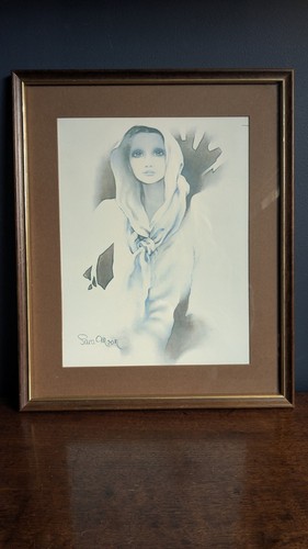 Vintage 1970s sara moon framed - moon,