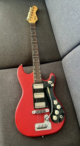 Hofner 173 red faux - , leather