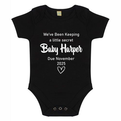 Personalised baby vest grow - baby,