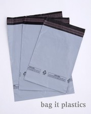 MAILING BAGS GREY RECYCLED POSTAL SACKS PLASTIC ENVELOPES POST DISPATCH BAG