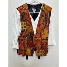 Vintage Mock Vest over White
