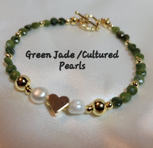 Green jade cultured pearl - cultured,