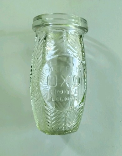 Vintage oxo glass food jar - glass,