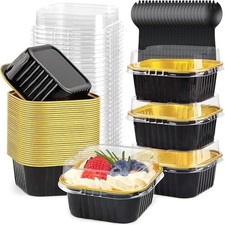 50Pcs Mini Cake Cups with Lids