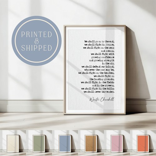 Winston churchill quote print - winston,