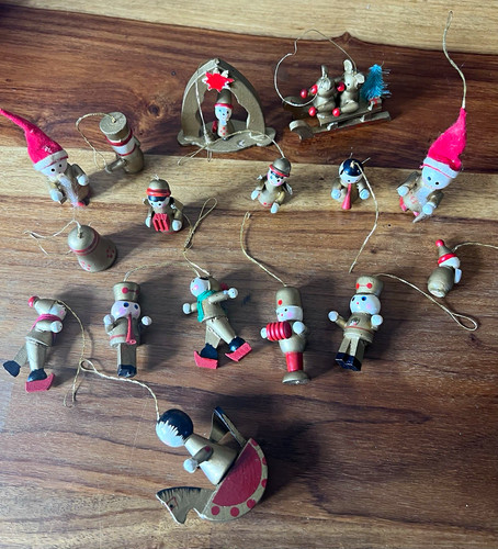 Vintage wooden christmas - vintage,