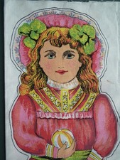 Vintage cut & sew doll panel fabric Bethnal Green Museum 60s 70s copy of antique