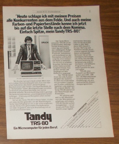 Rare advertising tandy - advertising,