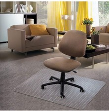 Kuyal chair mat for carpet transparent  91 X 122 cm rectangular clear anti-slip