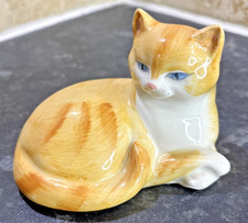 Ginger cat ceramic ornament
