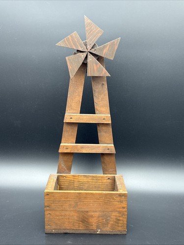 Vintage rustic wooden windmill - vintage,